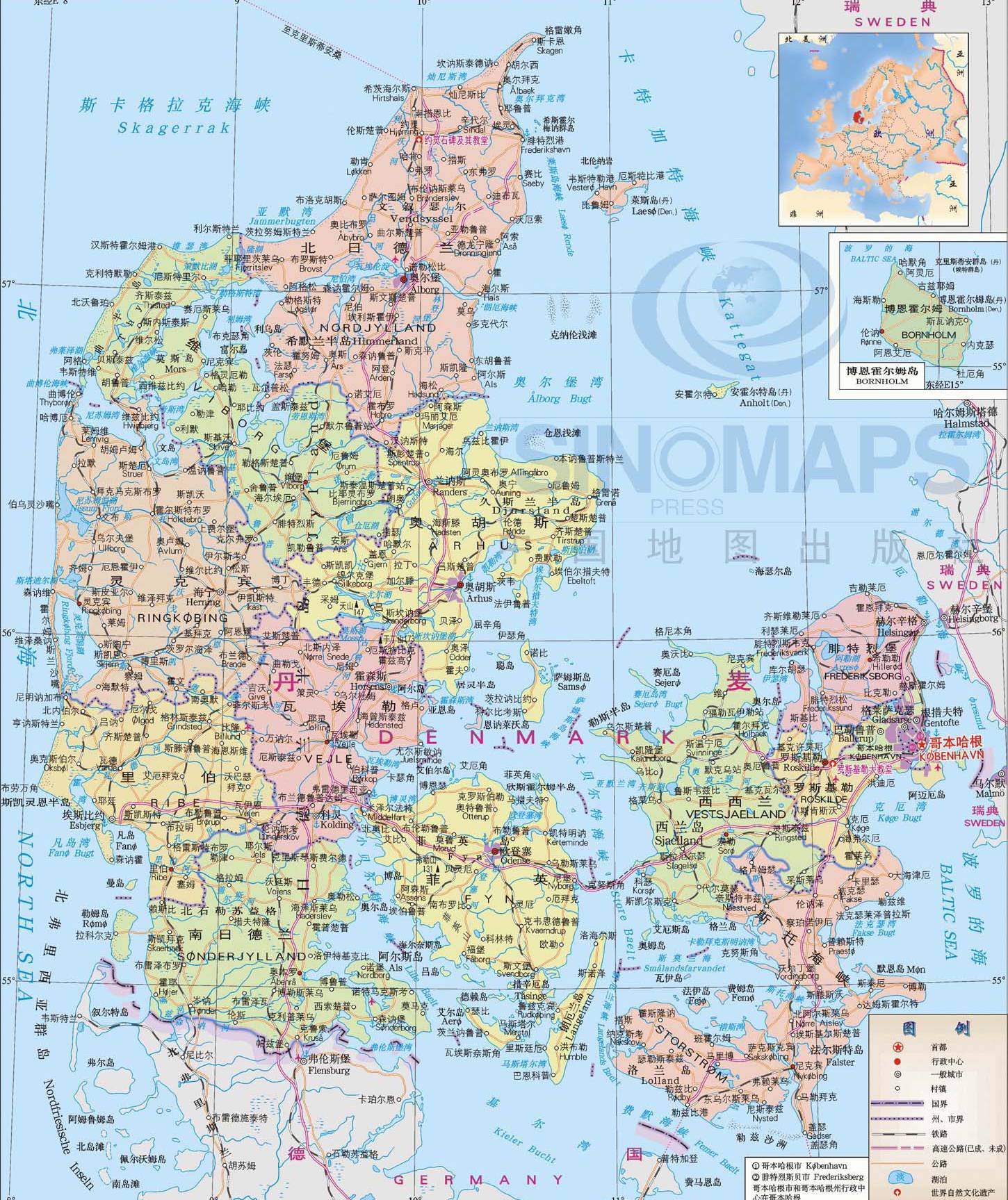 丹麦地图